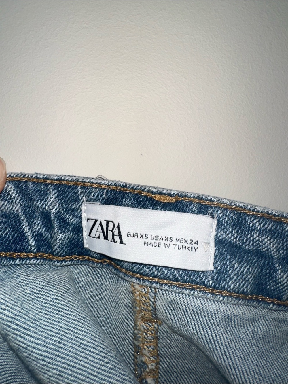 Zara Strapless Light Denim Mini Dress - Picture 3 of 3